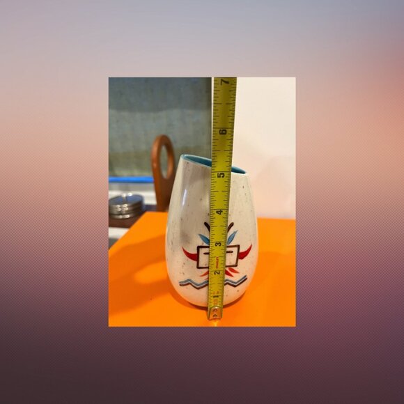 Southwest Native American Style Ceramic Vase Kachina Design - Picture 3 of 6